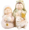 Pastel Resin Nativity with Sheep